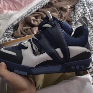 Louis Vuitton Navy and White Sneakers